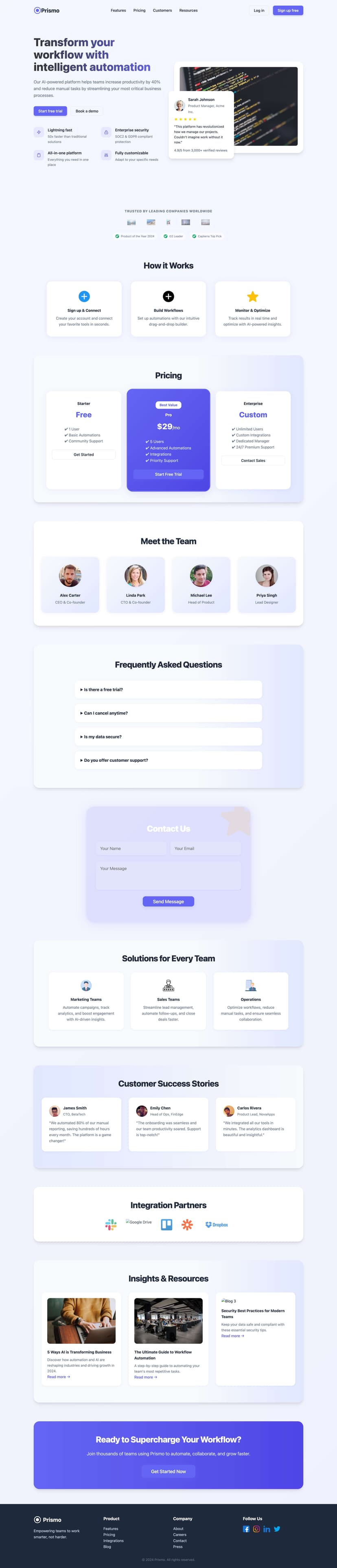 landing page design workflow